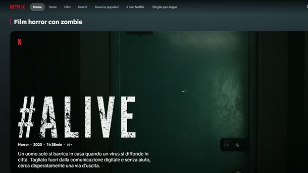 Film horror con zombie Netflix