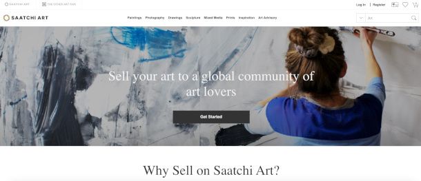 sezione Artisti sito Saatchi Art