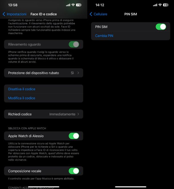 Codice sblocco PIN SIM iPhone