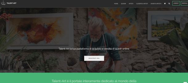 home page sito Talent Art