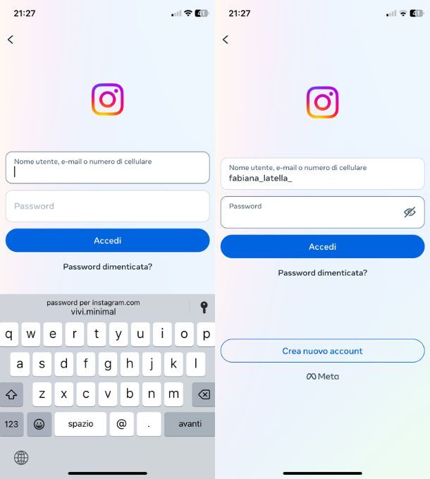 Sbloccare account Instagram messo in pausa