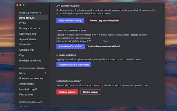 Eliminare account Discord