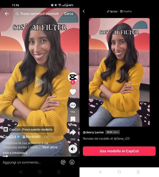 Come usare modelli CapCut da TikTok