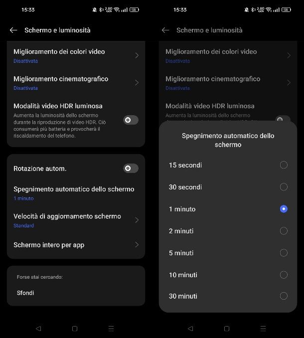 Come aumentare il tempo di spegnimento dello schermo Android