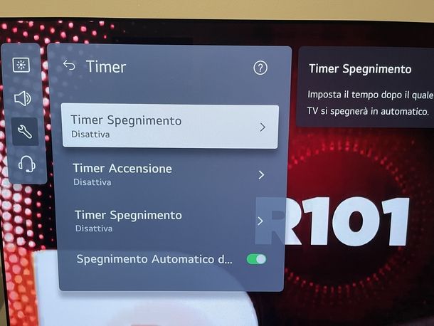 Timer TV LG