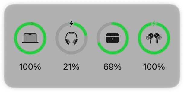 Widget AirPods Mac