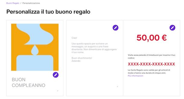 Buono digitale Zalando