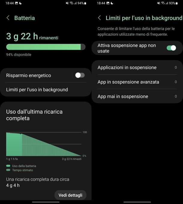 Riattivare app sospese