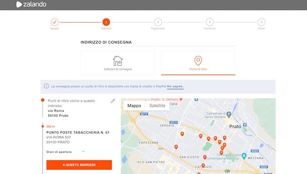 Punto di ritiro Zalando