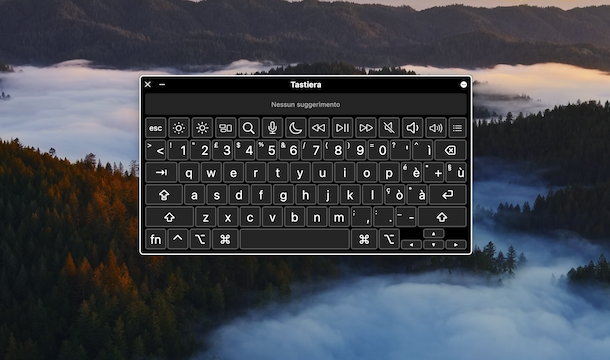 Tastiera virtuale macOS