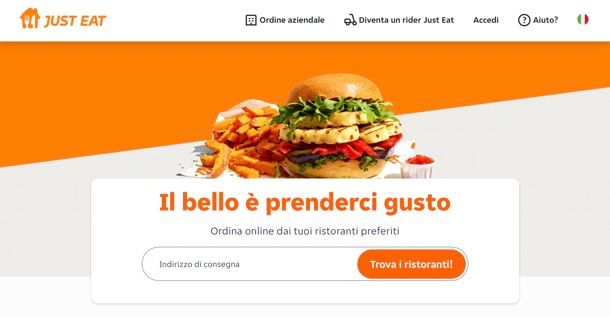 Sito Web Just Eat