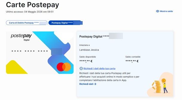 Come vedere il PIN della Postepay sul sito