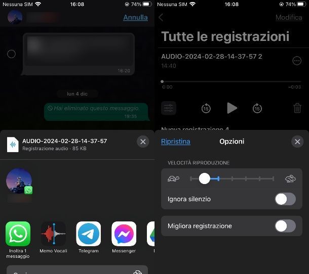 Come rallentare i messaggi vocali su WhatsApp per iPhone