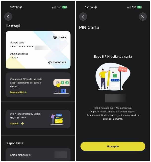Come vedere il PIN della Postepay sull'app Poste Italiane