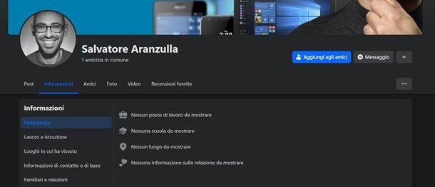 facebook informazioni
