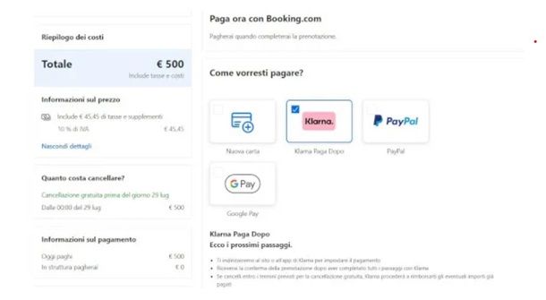 booking klarna