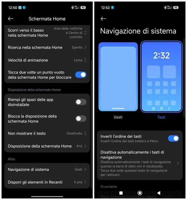 Come mettere i tasti sotto del telefono: Xiaomi