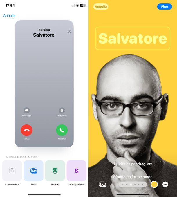 Poster di contatto iOS