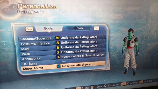 Impostare la Super Anima migliore 40 tonnellate di peso Xenoverse 2