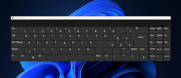 Tastiera virtuale Windows