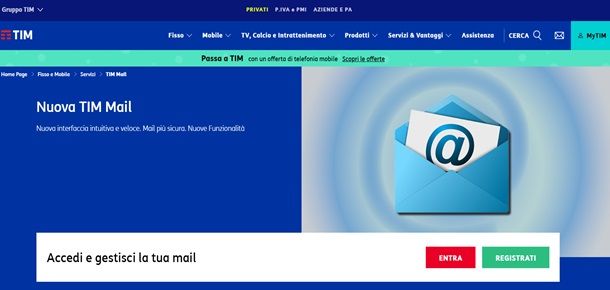 Come creare TIM Mail