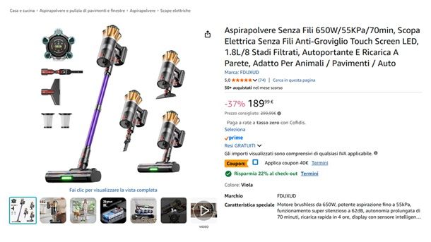 Coupon pagina prodotto Amazon