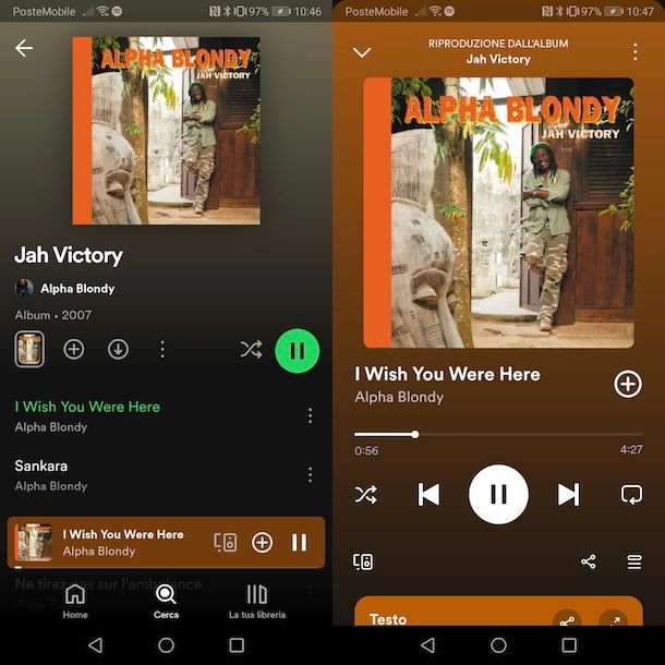 Spotify su Android