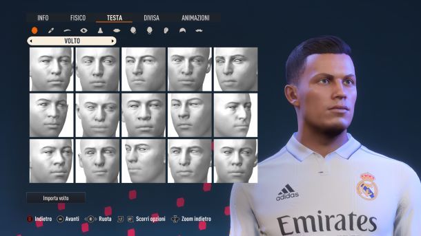 Come creare Cristiano Ronaldo su FIFA volto
