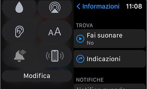 Fai suonare su Apple Watch