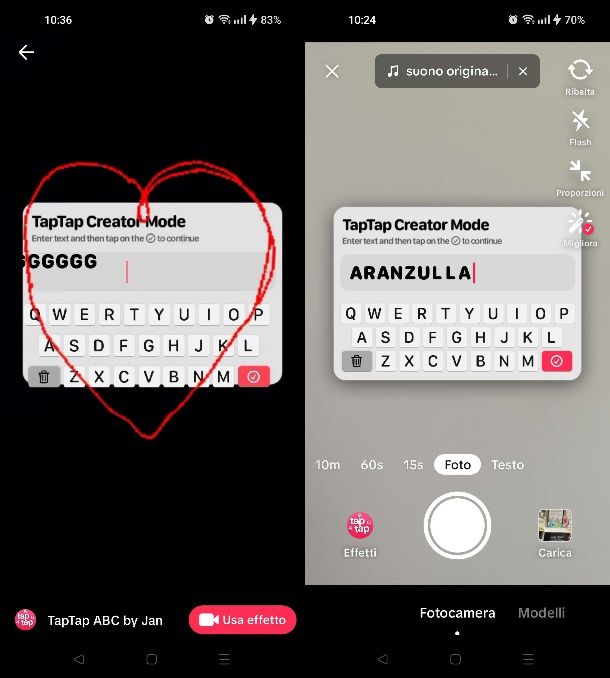 Come fare effetto TapTap su TikTok