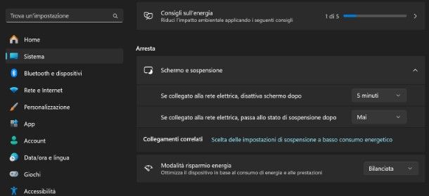 Come aumentare il tempo di spegnimento dello schermo PC