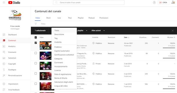 Editare video su YouTube