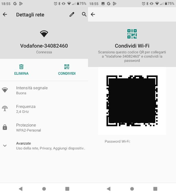 Trovare password Wi-Fi Android