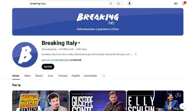 Breaking Italy