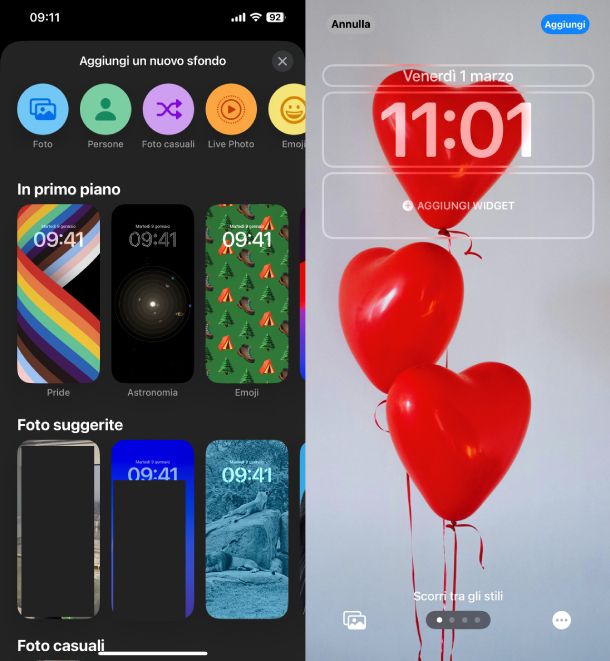 iPhone sfondo schermata di blocco