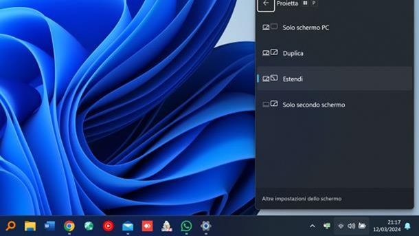 Estensione schermo Windows 11