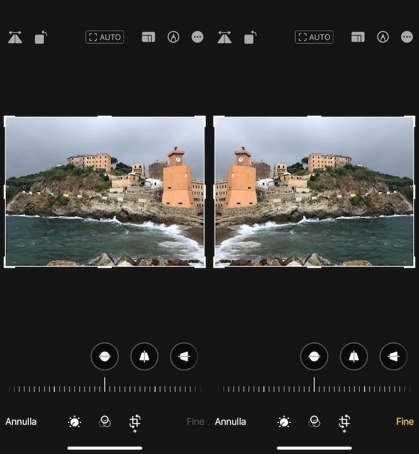 Girare foto a specchio su iPhone