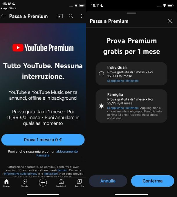 youtube Premium iphone