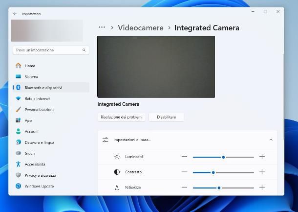 Come attivare la webcam del PC Windows 11