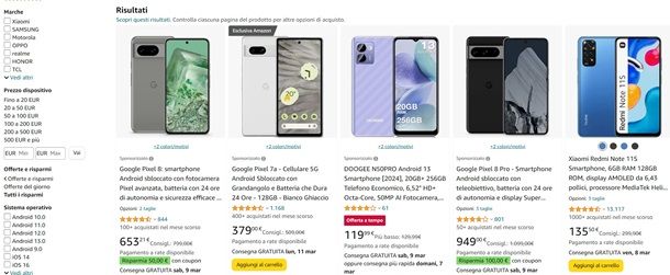 amazon smartphone offerta