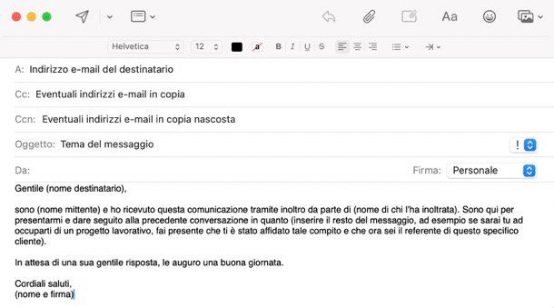 Mail inoltrata