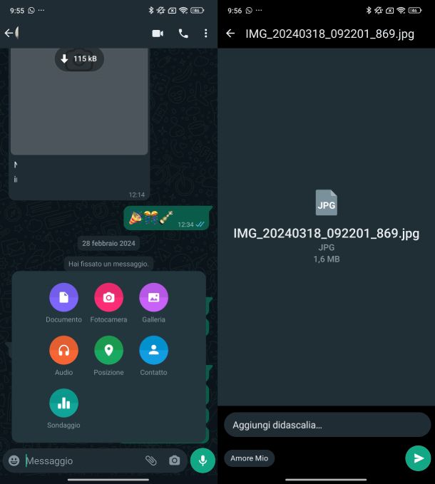 WhatsApp documento Android