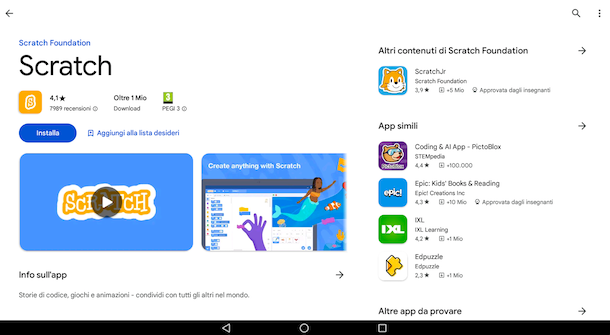 Scaricare Scratch su Android