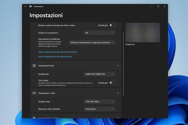 Come attivare la webcam sul PC Windows 11