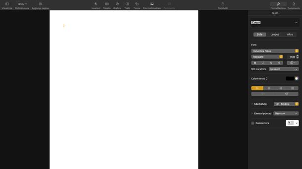 Apple Pages schermata