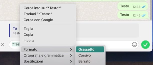 Come cerchiare una parola su WhatsApp