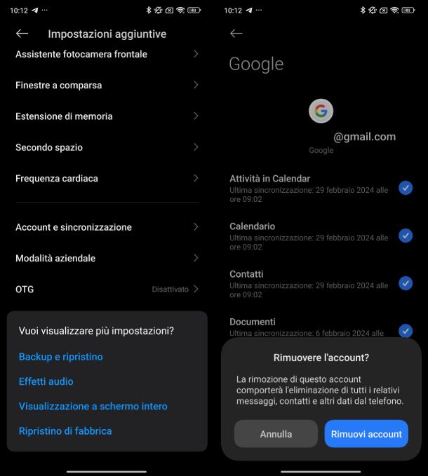 Impostazioni Android