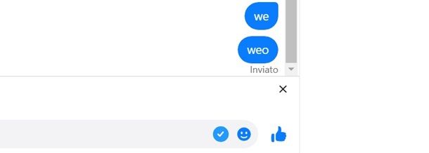 messenger Web conferma lettura