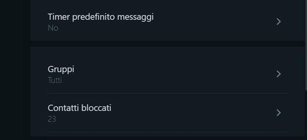 contatti bloccati WhatsApp web