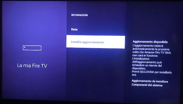 Aggiornare Fire TV